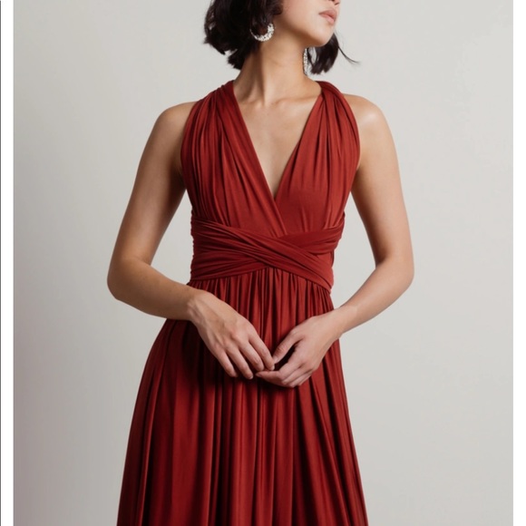 Multi-way Maxi Dress - Burgundy/Maroon - Picture 2 of 3